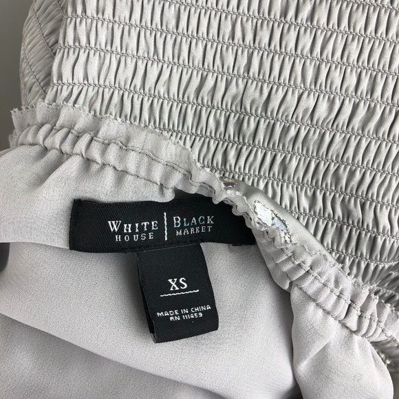 White House Black Market Silver Jewel Blouse XS - Picture 6 of 6